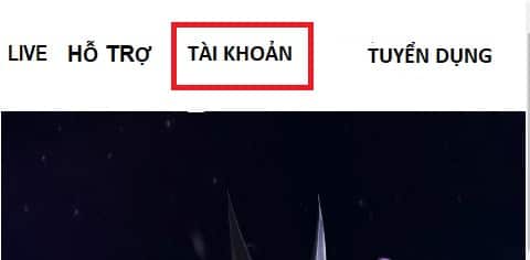 Nhấn vào nút Tài khoản