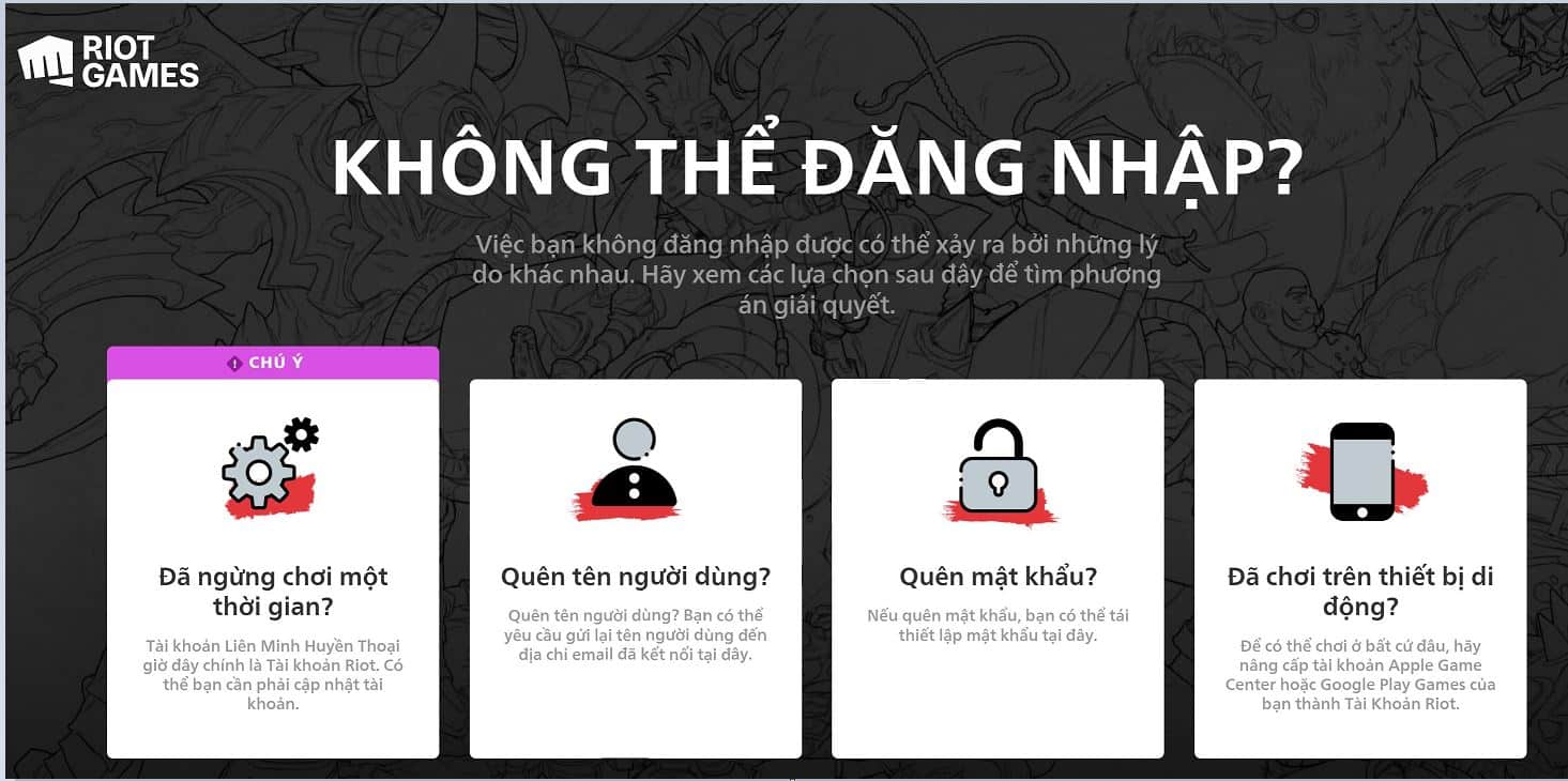 Truy cập vào trang web Khôi phục Tài khoản Riot