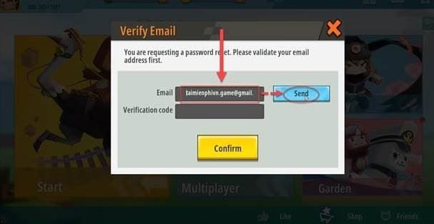 bấm nút Send