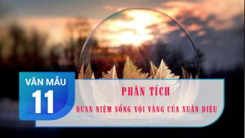 Bài văn phân tích quan điểm sống vội vàng của Xuân Diệu trong 