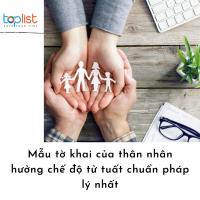 Mẫu tờ khai của thân nhân hưởng chế độ tử tuất chuẩn pháp lý nhất