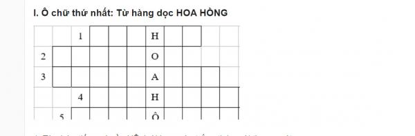 Trò chơi giải ô chữ trong dạy môn tiếng Việt cho học sinh tiểu học thú vị nhất