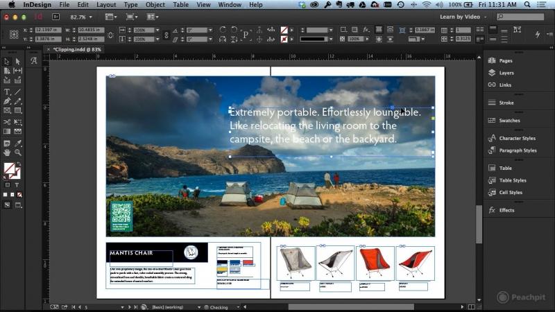Một màn hình thiết kế của InDesign