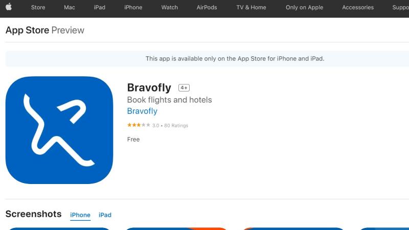 Ứng dụng đặt vé máy bay Bravofly