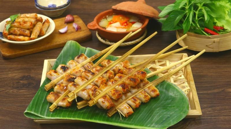 Chả tôm nướng