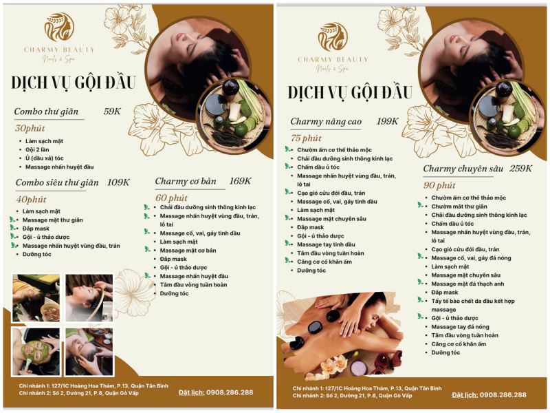 Charmy Beauty Nail & Spa - Gội đầu dưỡng sinh