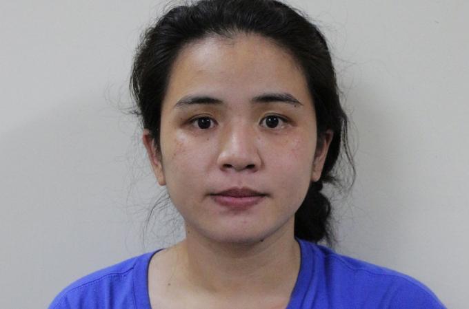 Ngân tại Công an TP Vũng Tàu. (Ảnh: PLO)