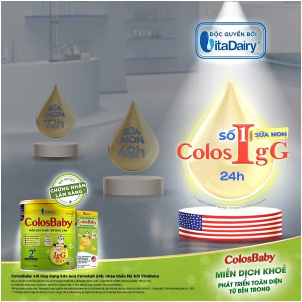 VitaDairy là doanh nghiệp nhập khẩu độc quyền sữa non ColosIgG 24h