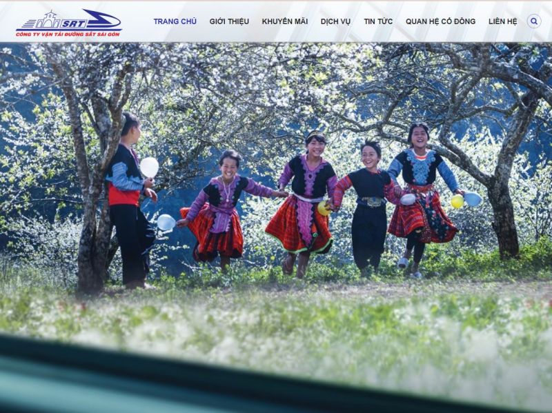 Website đường sắt Sài Gòn