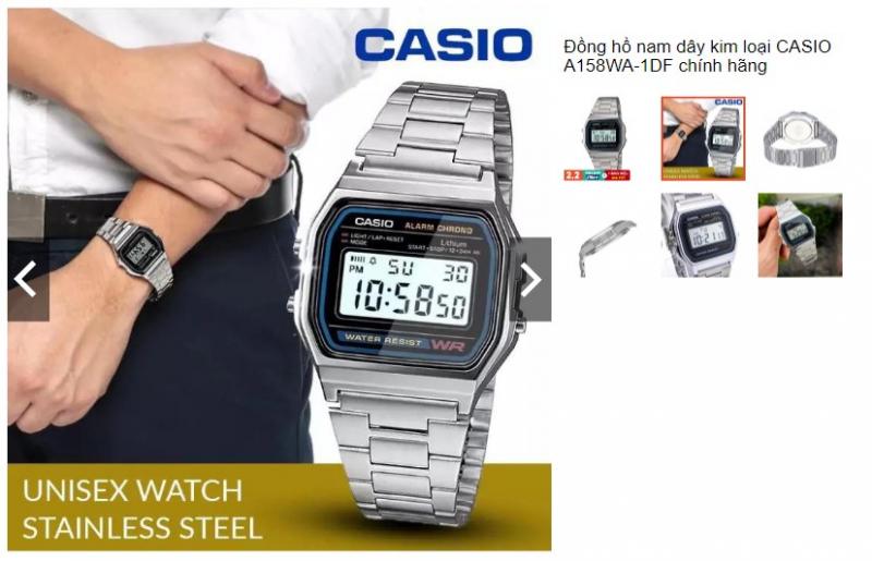 Đồng hồ CASIO A158WA-1DF
