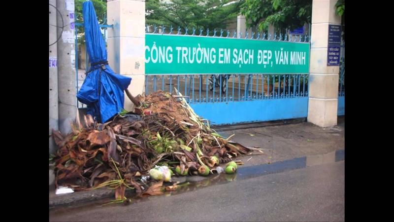 Cổng trường em sạch đẹp, văn minh