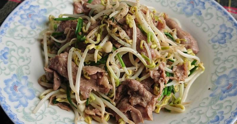 Giá đỗ xào thịt bò