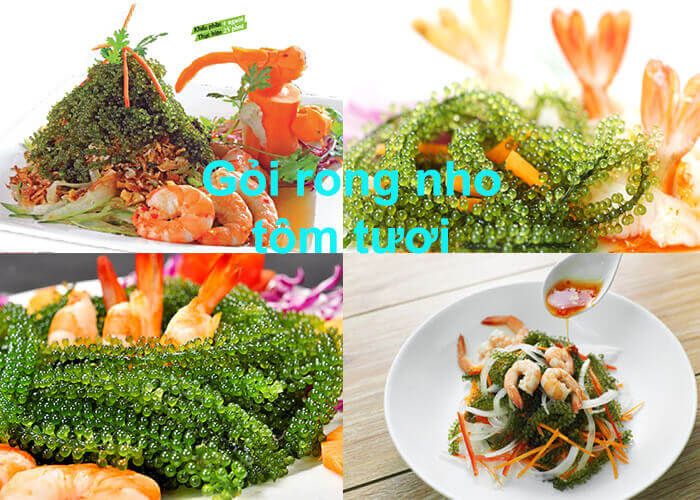Gỏi rong nho tôm tươi