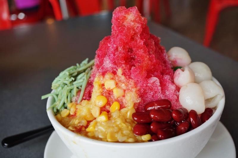 Ice kachang – đá bào Singapore