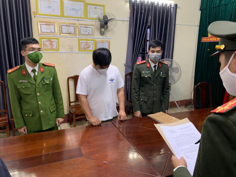 Nguyễn Xuân Trường tại Cơ quan điều tra (Ảnh: Báo Thanh niên)