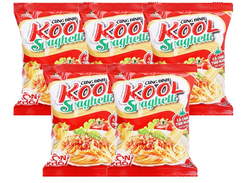 Mì trộn Cung Đình Kool xốt Spaghetti thịt bò bằm gói 100g