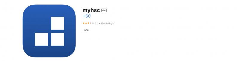 myhsc trên điện thoại IOS