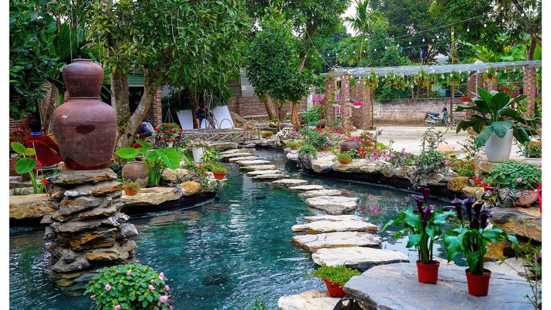 Nhà hàng cafe Cá Koi-Thủy Mộc Quán