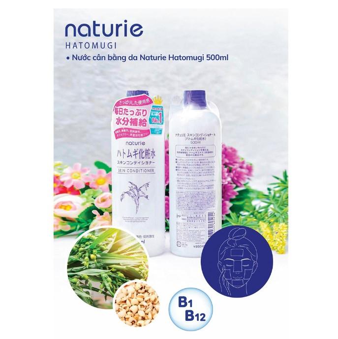 Nước hoa hồng ý dĩ Hatomugi Naturie Skin Conditioner