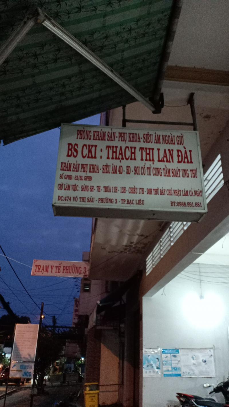 Phòng Khám Sản Phụ Khoa, Siêu Âm - BS.CKI Thạch Thị Lan Đài