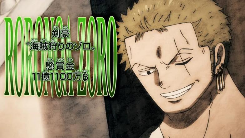 Hình ảnh Zoro với mức truy nã mới nhất trong tập 1086 anime One Piece