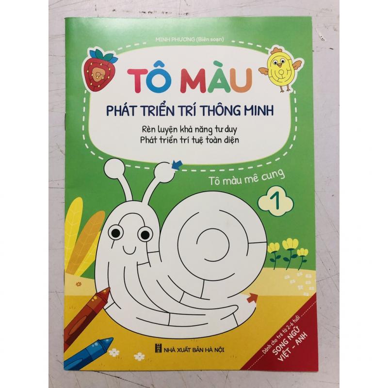 Sách tô màu phát triển trí thông minh qua các trò chơi