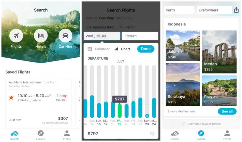 Ứng dụng đặt vé máy bay Skyscanner
