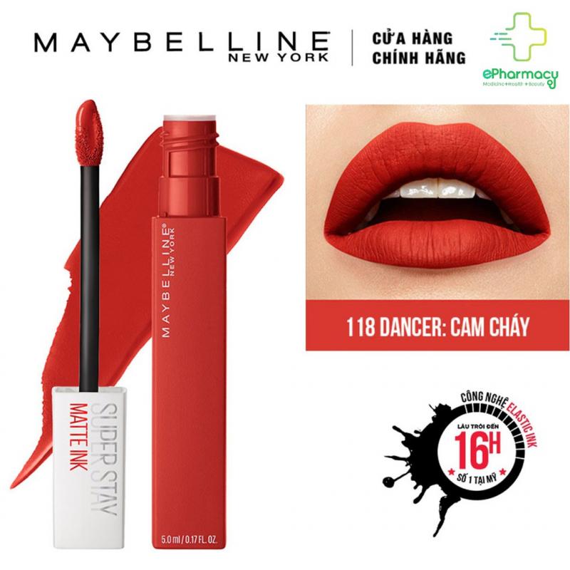Son kem lì 16h Lâu Trôi Maybelline New York Super Stay Matte Ink City Edition Lipstick 5ml