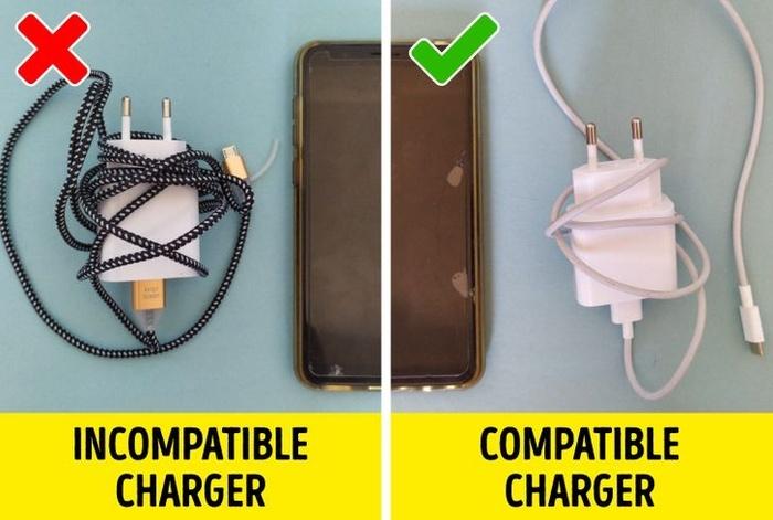 Sử dụng pin và sạc điện thoại không chính hãng