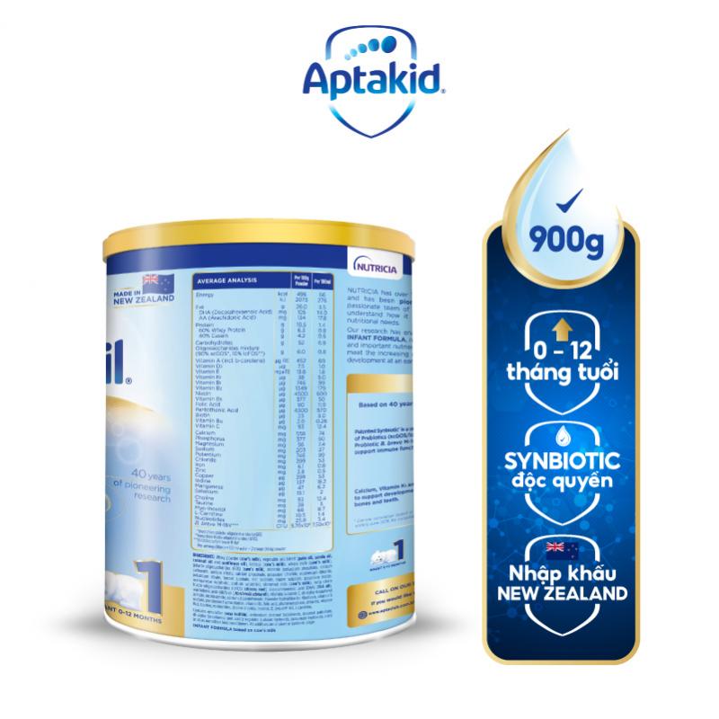 Sữa bột Aptamil New Zealand hộp thiếc số 1 (900g) cho bé