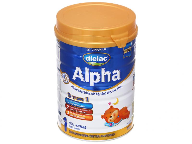 Sữa bột Dielac Alpha 1 hộp thiếc 900g