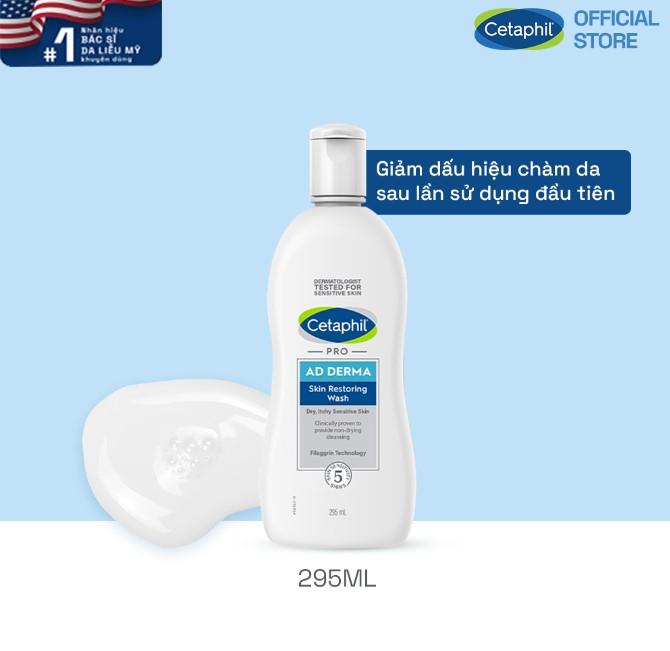 Sữa tắm dưỡng ẩm dịu lành cho viêm da cơ địa Cetaphil Pro Ad Derma Wash
