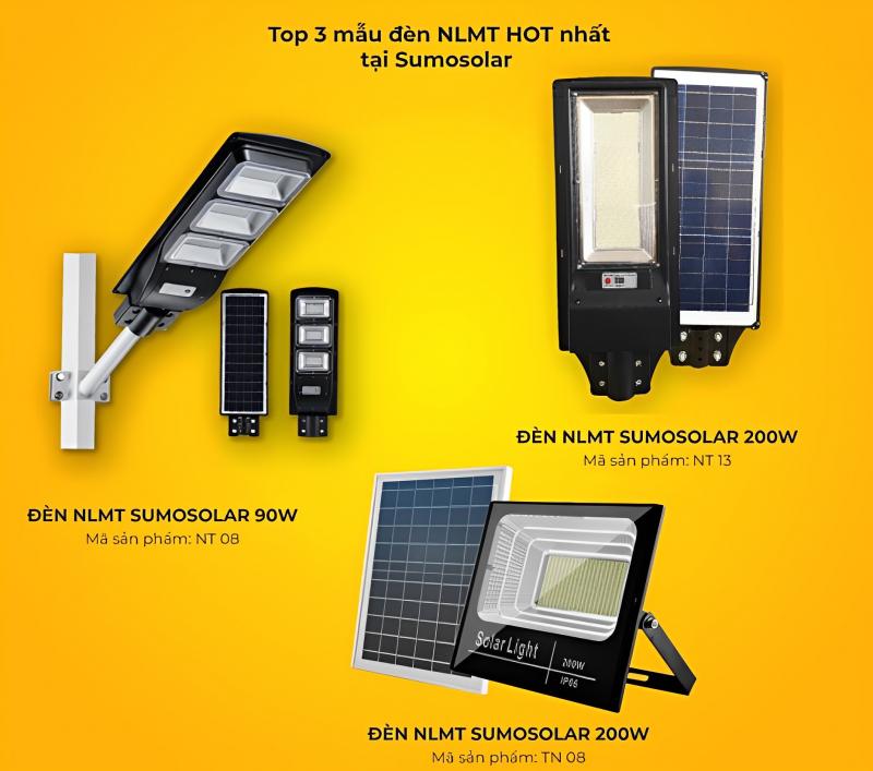 Top 3 mẫu đèn năng lượng mặt trời tại Sumosolar