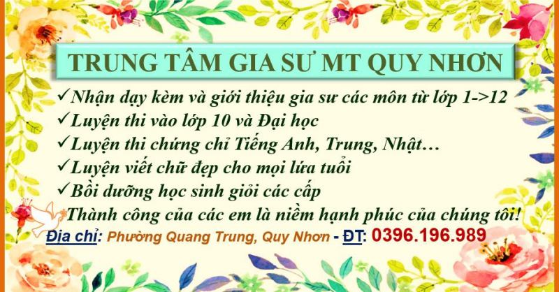 Trung tâm Gia sư MT Quy Nhơn