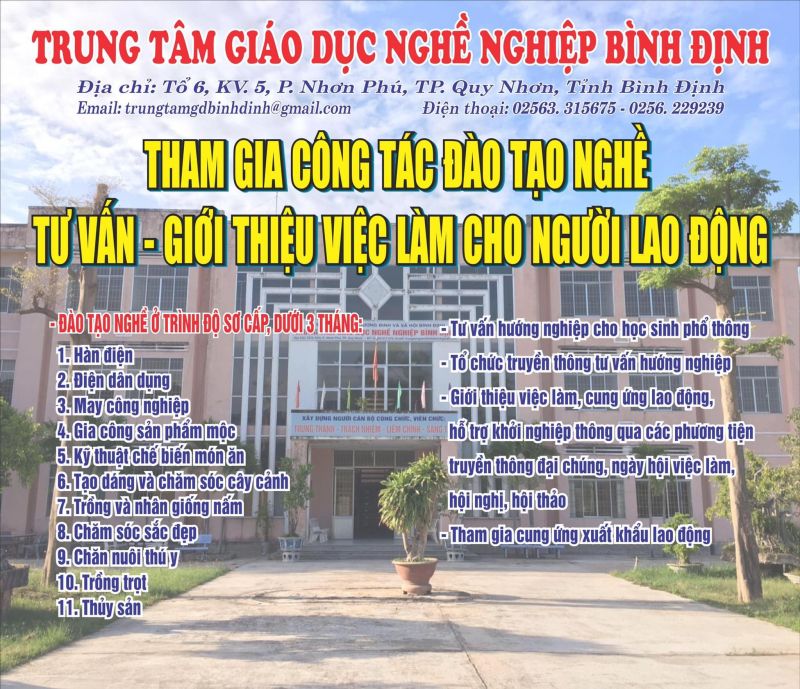 Trung Tâm Giáo Dục Nghề Nghiệp Bình Định