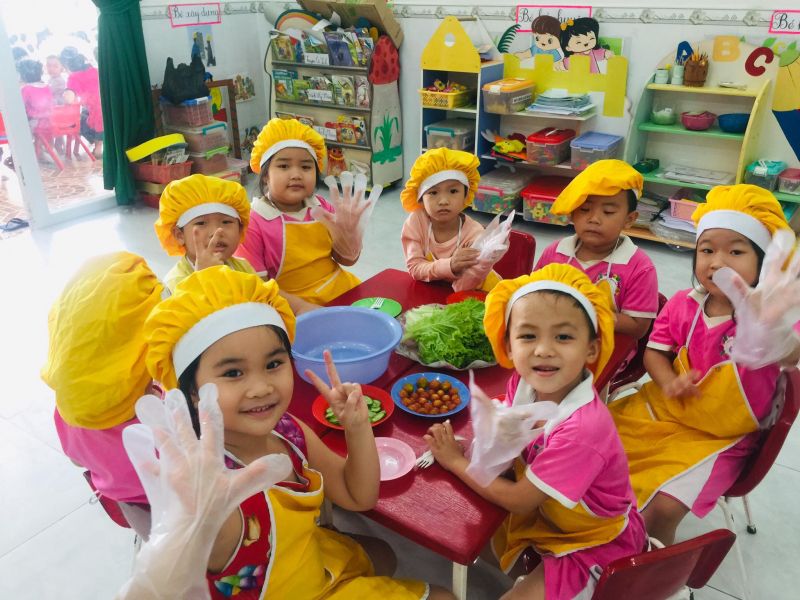 Trường mầm non tư thục Hoa Hồng có nhiều hoạt động thú vị