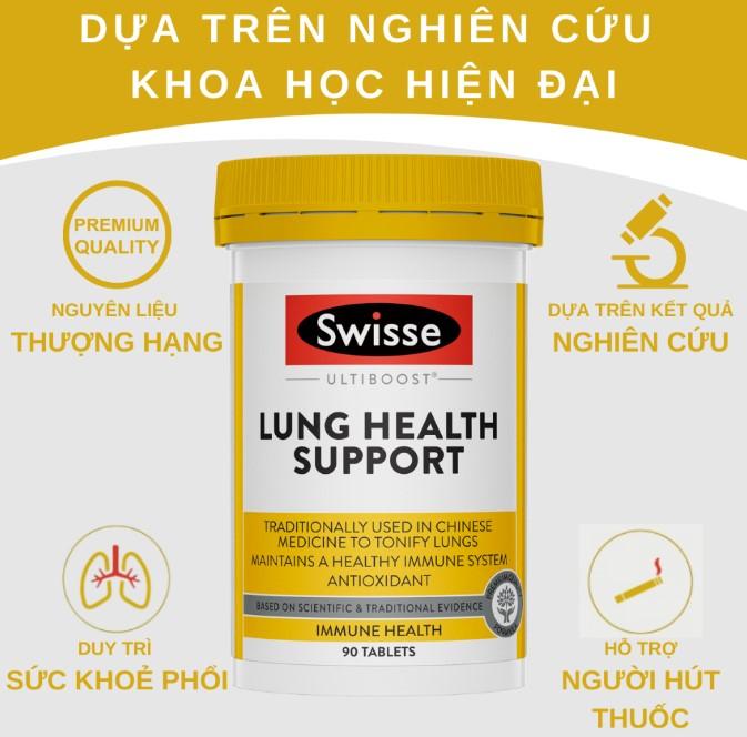Viên uống bổ phổi & hỗ trợ chức năng phổi Swisse Lung Health Support