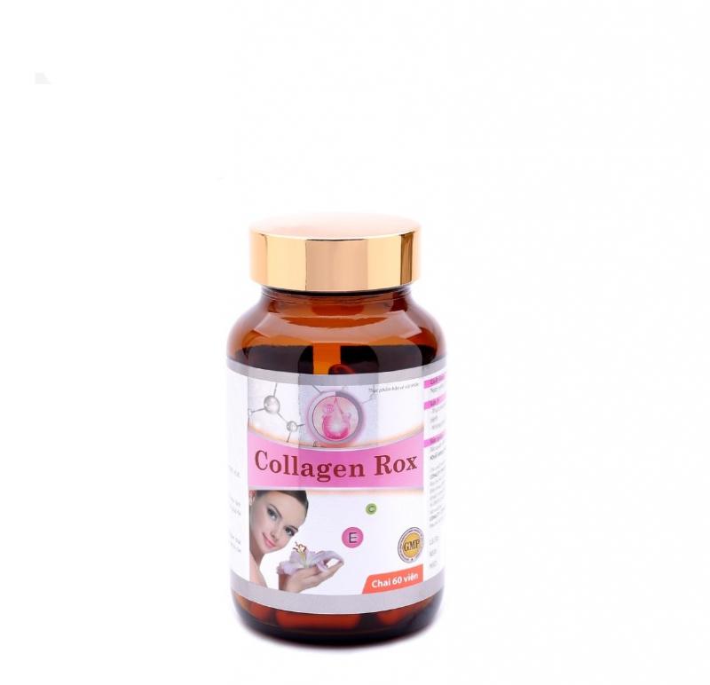 Viên uống đẹp da Collagen Rox, Vitamin E C chống lão hóa, nếp nhăn