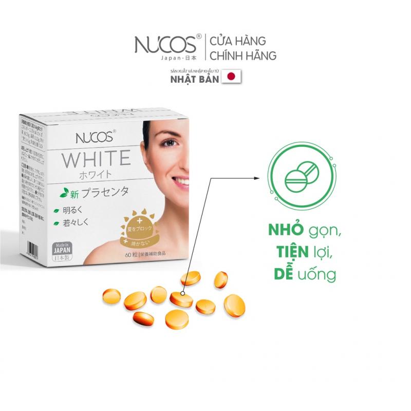 Viên uống trắng da giảm thâm nám chống nắng Nucos White