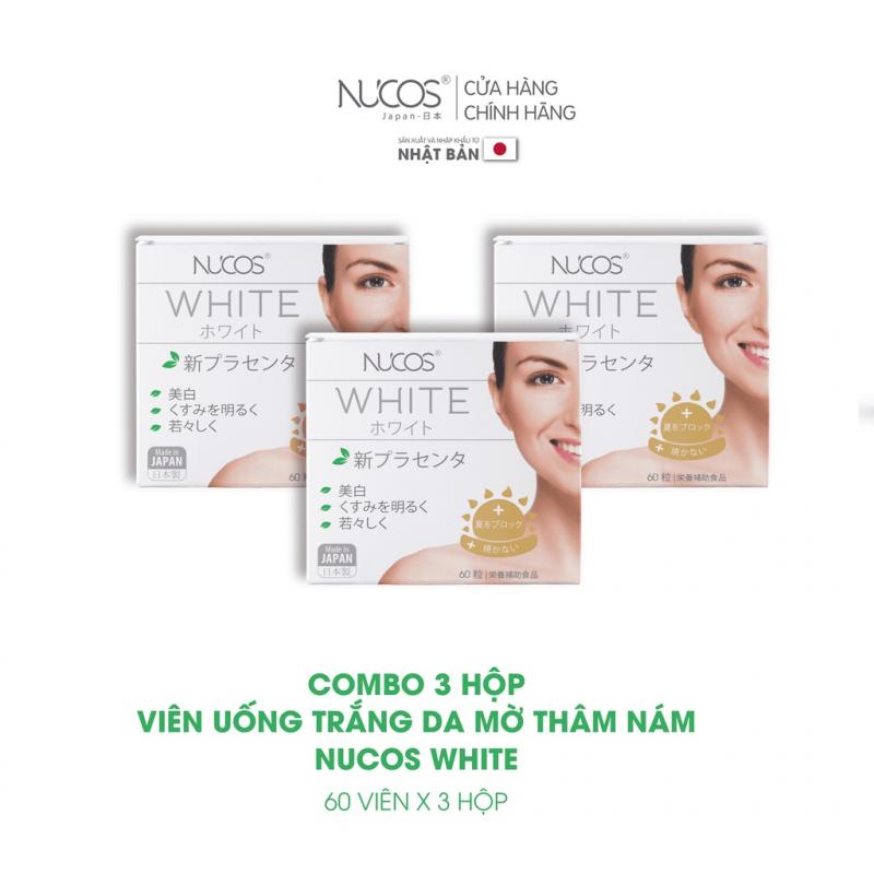 Viên uống trắng da giảm thâm nám chống nắng Nucos White